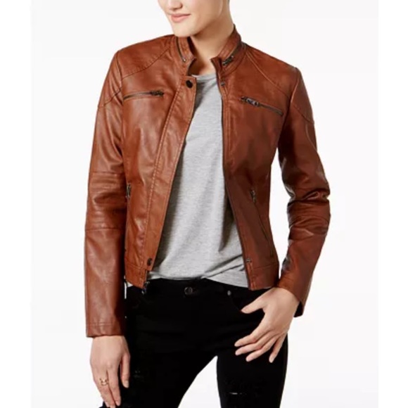 Maralyn & Me Jackets & Blazers - Marilyn & Me Faux Leather Jacket